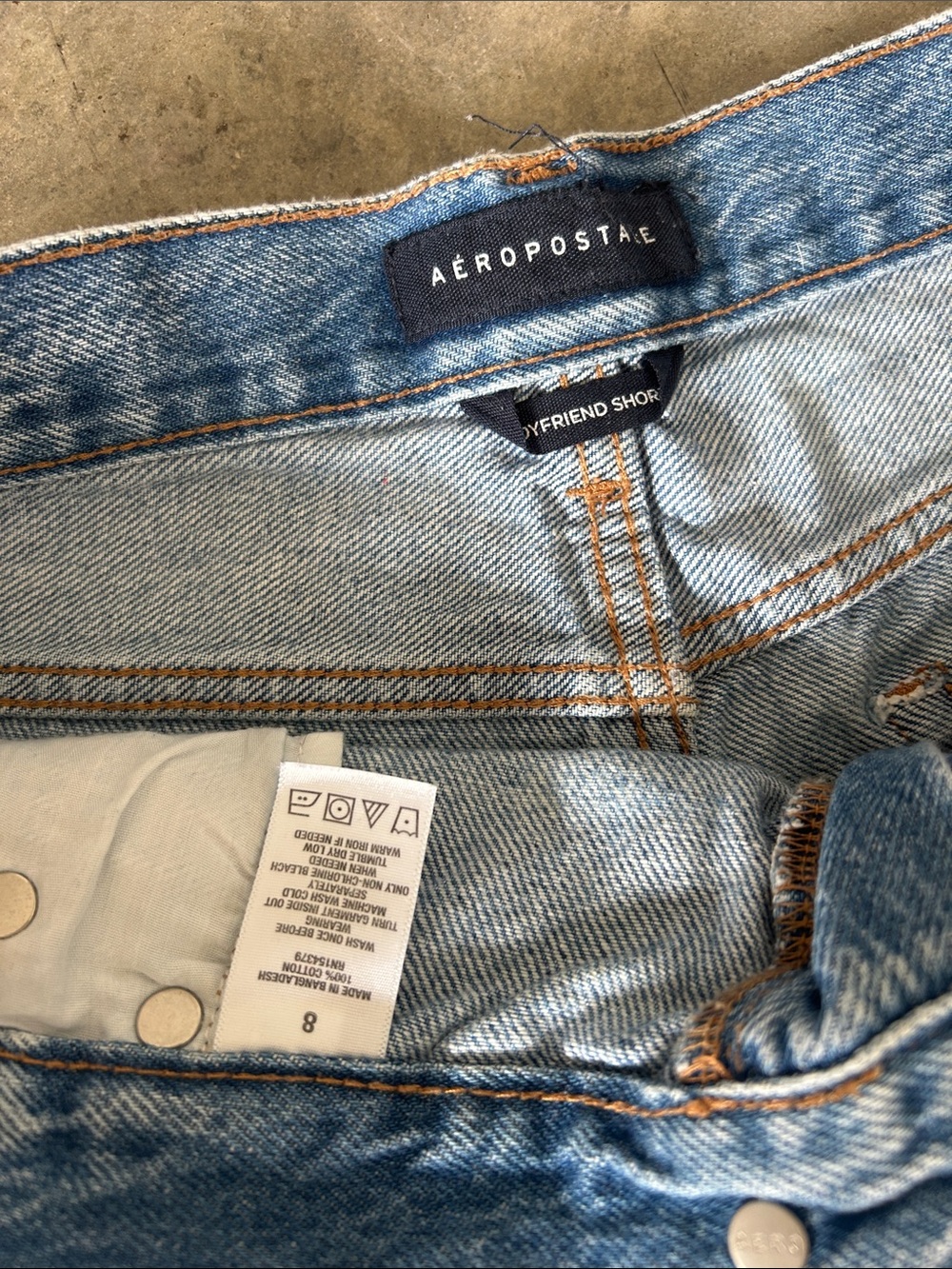 American Eagle Outfitters, Aeropostale, & ThCreasa Blue Jean Distressed Shorts - Picture 4 of 13